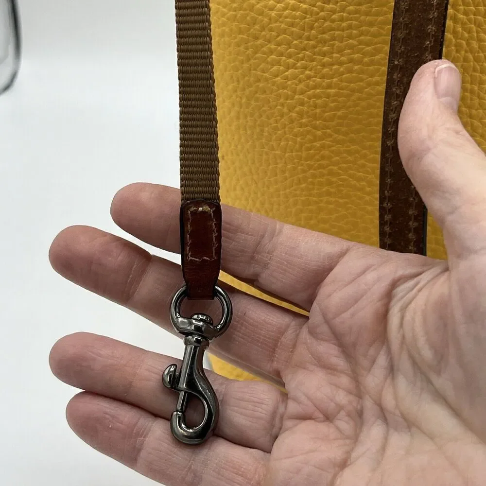 Dooney & Bourke Pebble Grain Small Lexington Tote - Mustard - Authentic - Picture 12 of 15